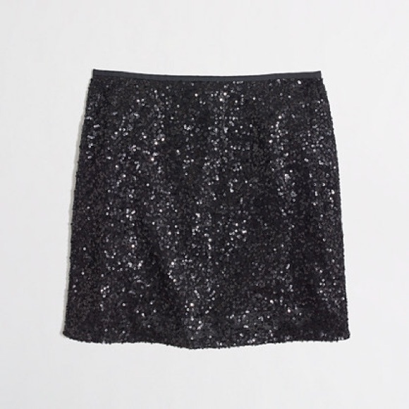 J. Crew Black Sequin Skirt - Picture 2 of 7